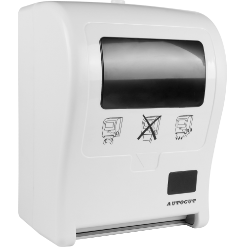 Wall-Mounted Automatic Paper Cutter for Hotels and Public Places with ABS Material and Window Visualization